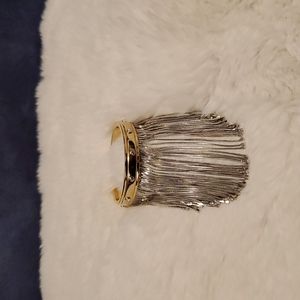Henri Bendel Fringe Cuff Bracelet - Silver & Gold